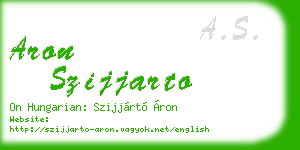 aron szijjarto business card